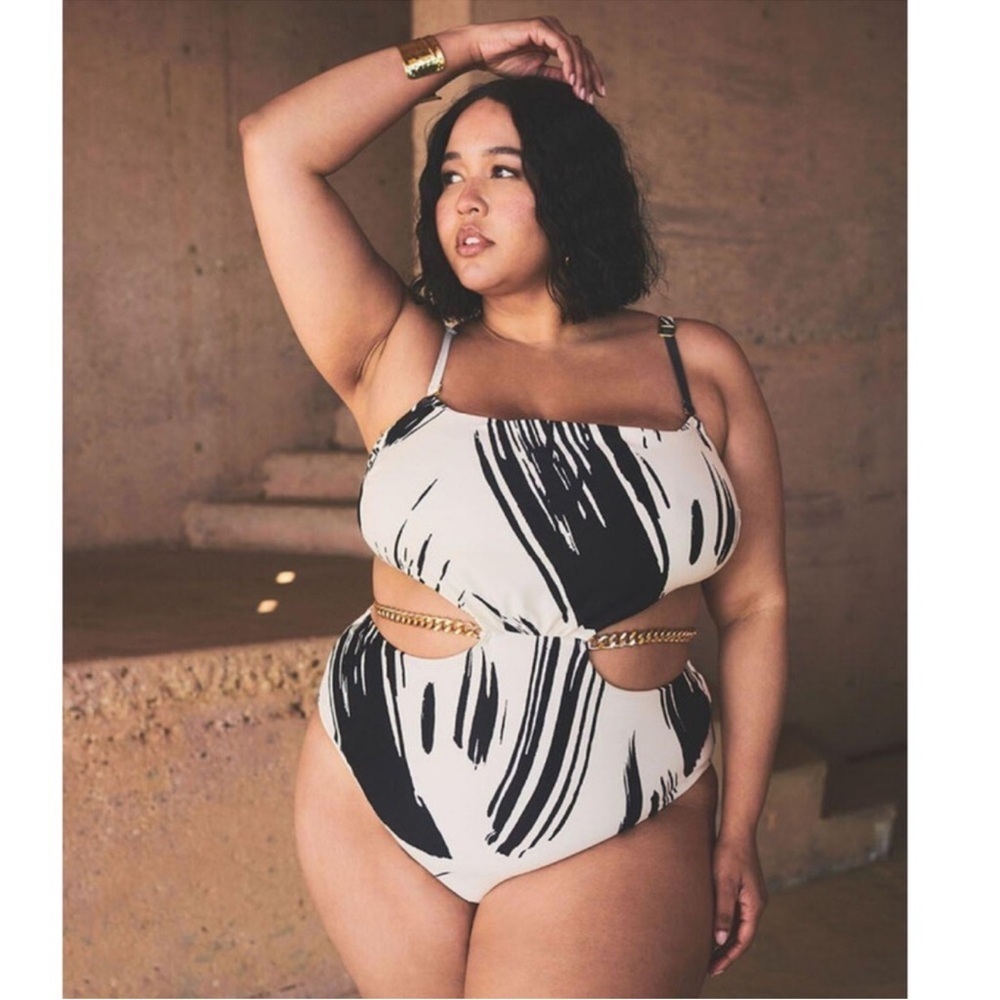 Gabi Fresh x ELOQUII One-Piece Cutout Swimsuit 24 NWT